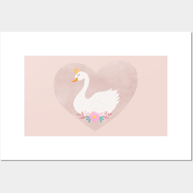 Sweet swan Wall Art by facyne